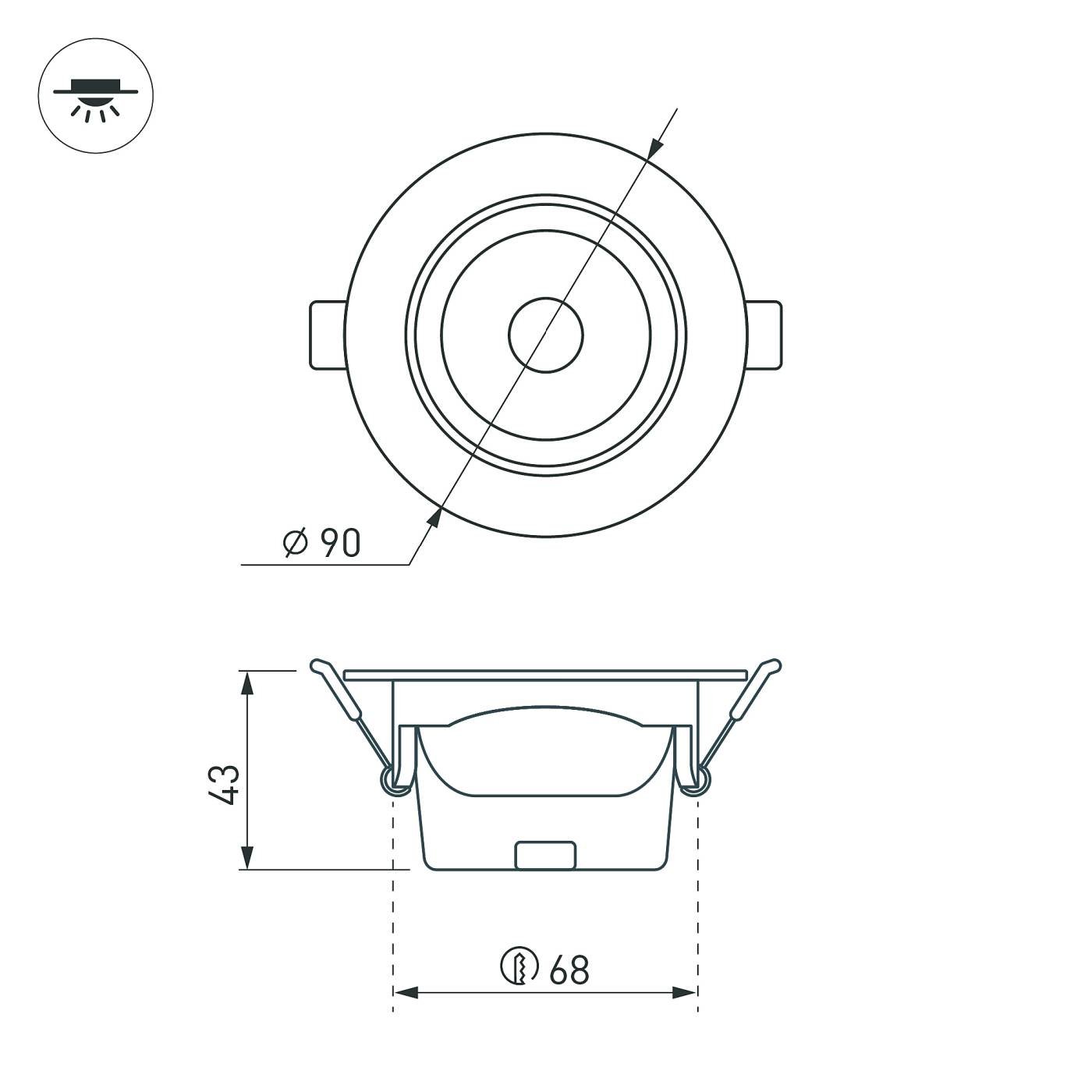 Встраиваемый светильник Arlight Polar 032860