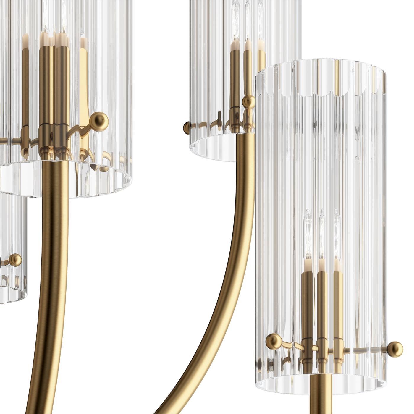Люстра на штанге Maytoni Arco MOD223PL-08BS