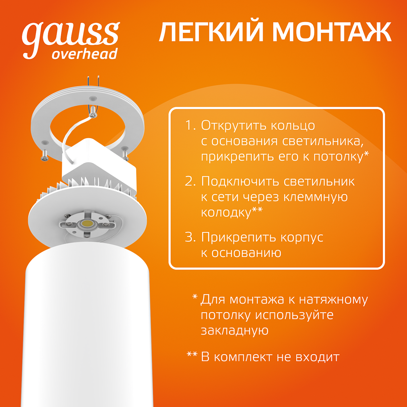 Накладной светильник Gauss HD031