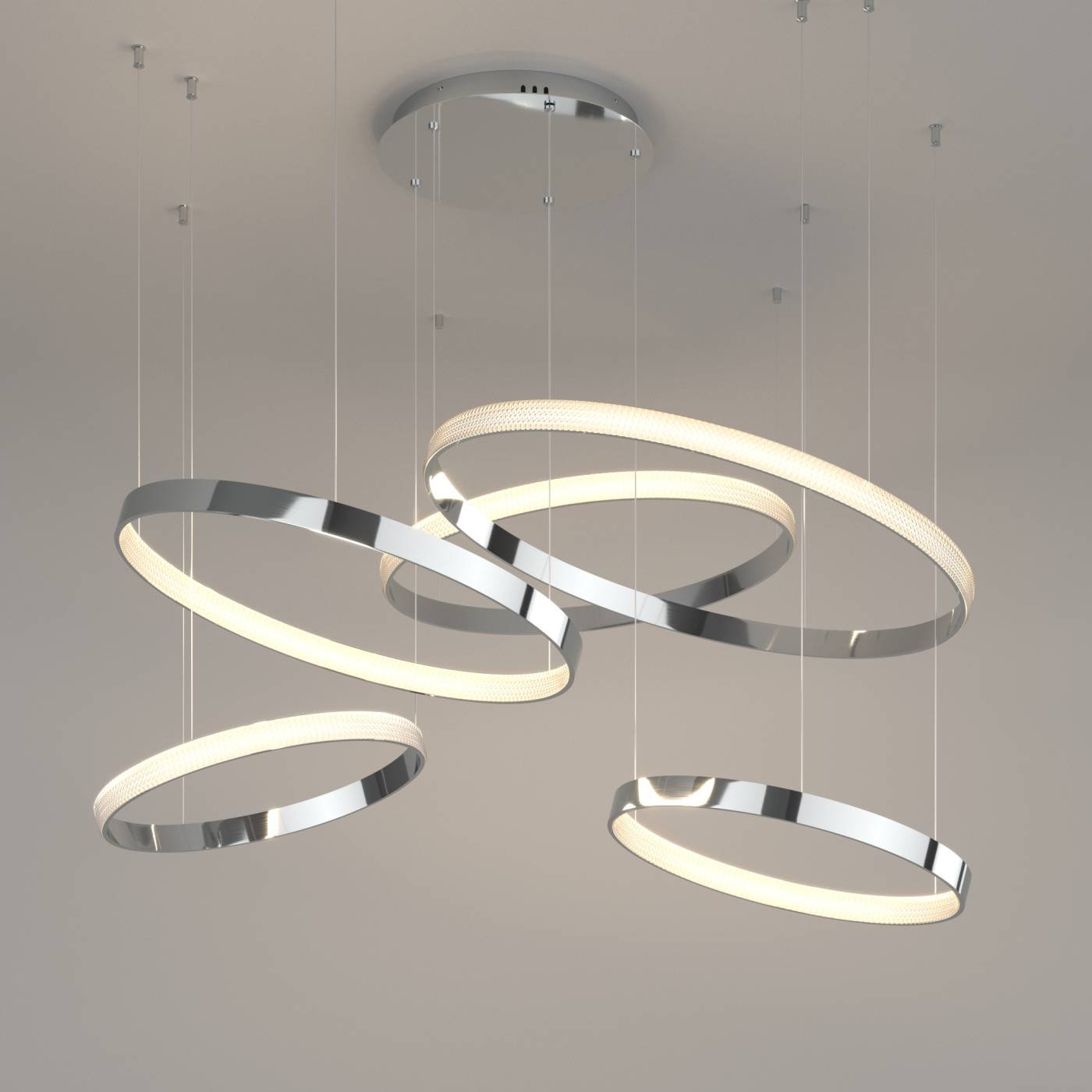 Подвесная люстра с пультом Posh Eurosvet 90175/5 хром