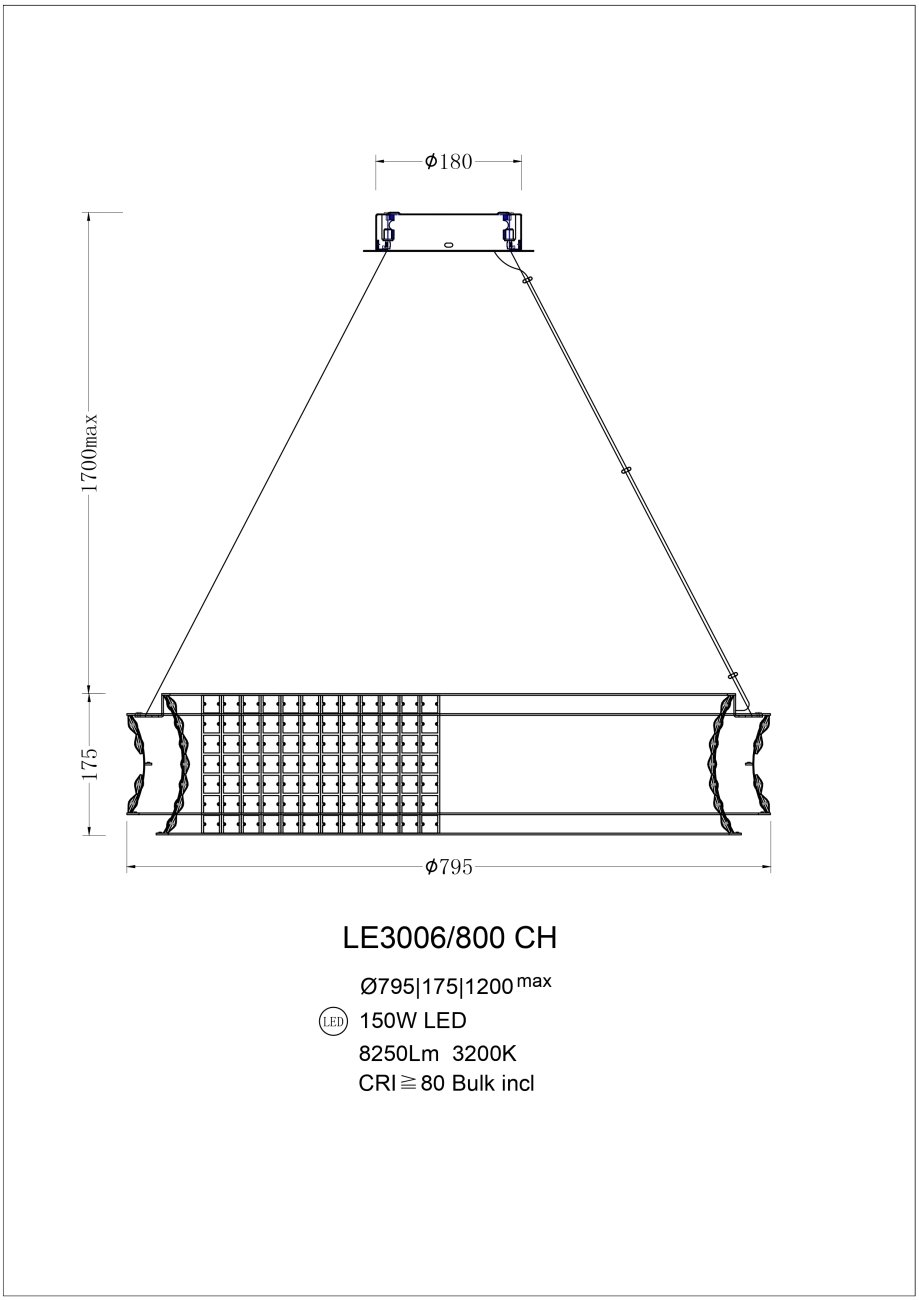 LE3006/800 CH Подвесная люстра LEON Tendre LE3006/800 CH