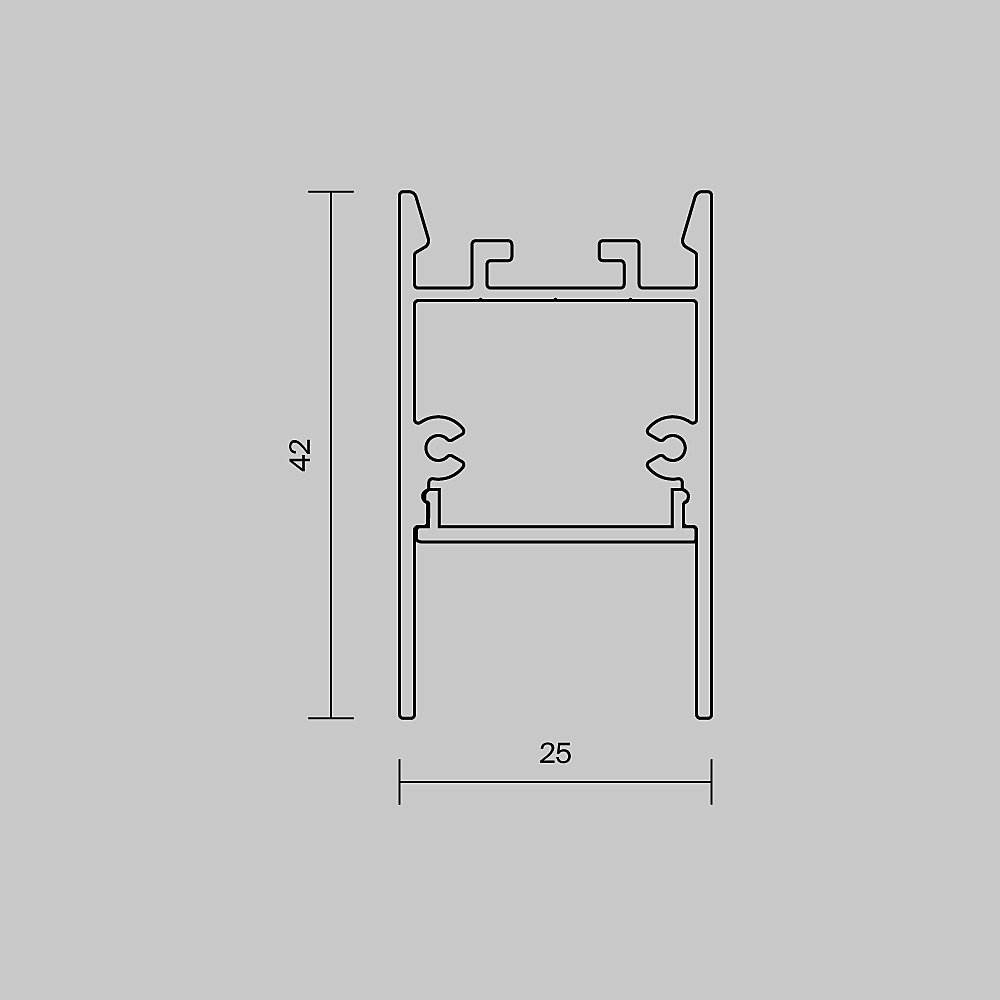 Профиль Maytoni Накладной-подвесной профиль 633010