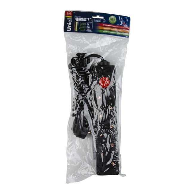 Удлинитель Uniel Standard S-GCD4-3B BLACK