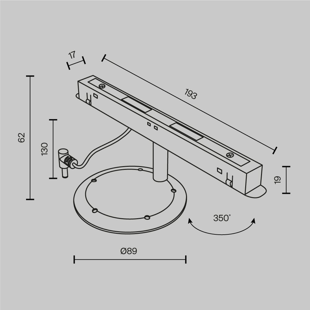 Коннектор для Яндекс Станции Мини Maytoni Accessories for tracks Exility TRA034CVC-B