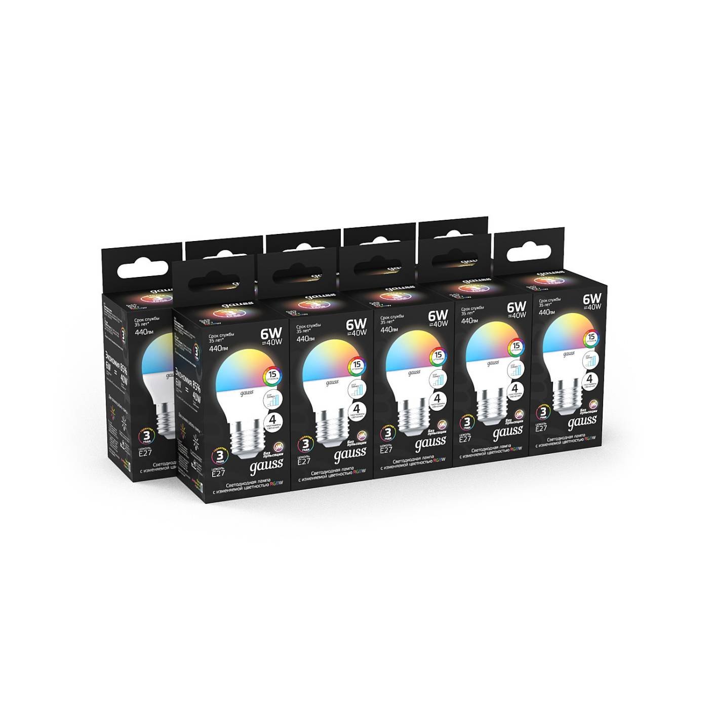 Светодиодная лампа Gauss RGBW+dim 105102406