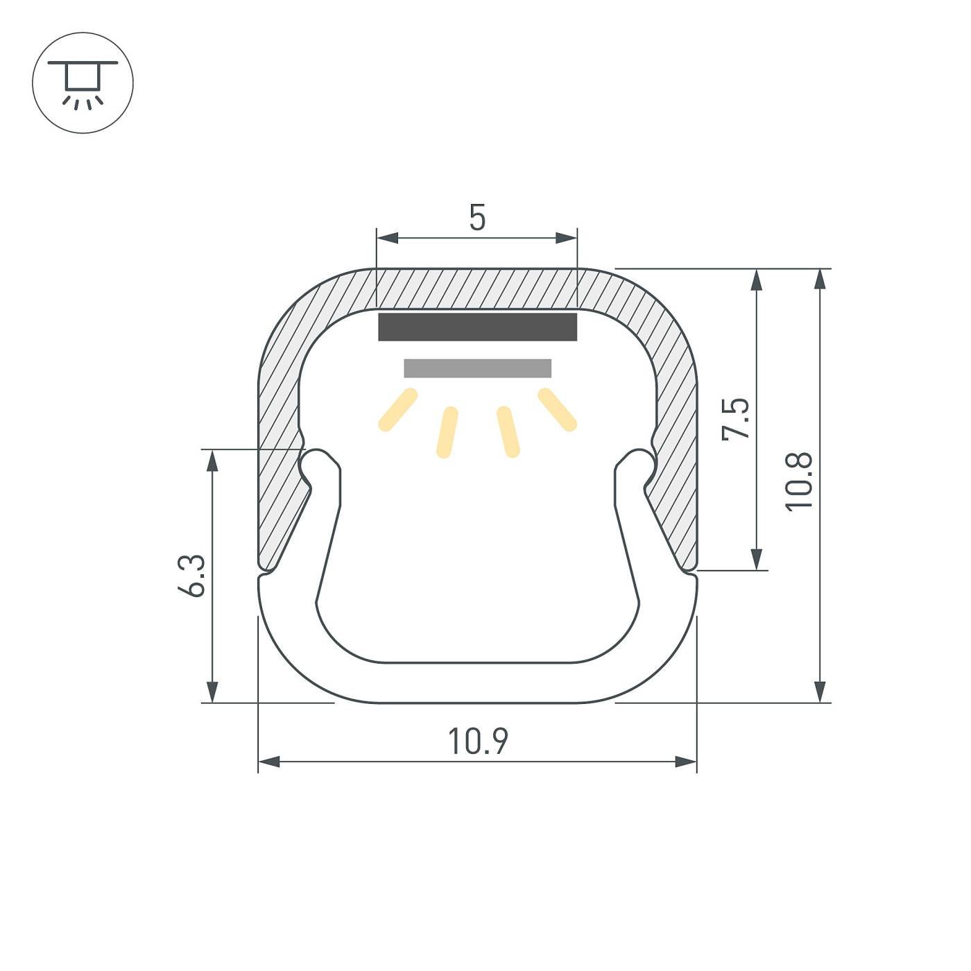 Профиль Arlight Line-D 061084