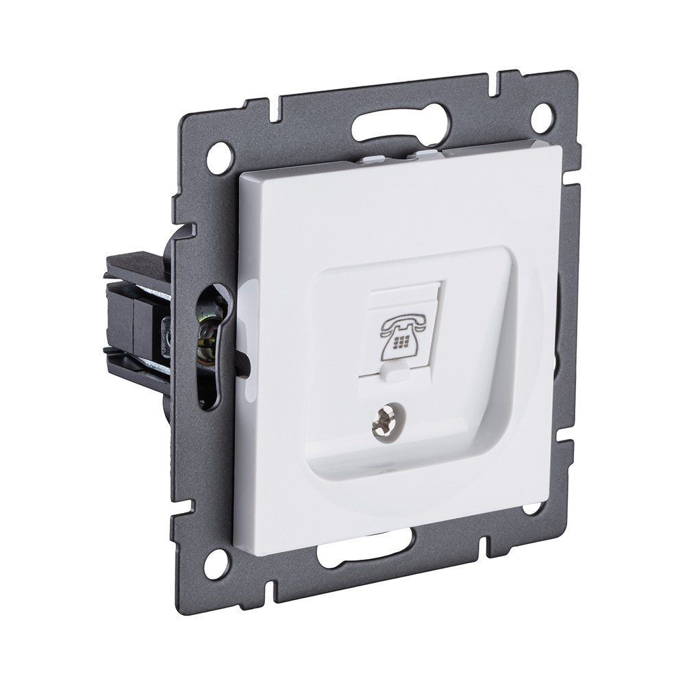 Розетка телефонная RJ11, белый Kollinger REA-009WH для Aspekt, Eleganz, Reflex