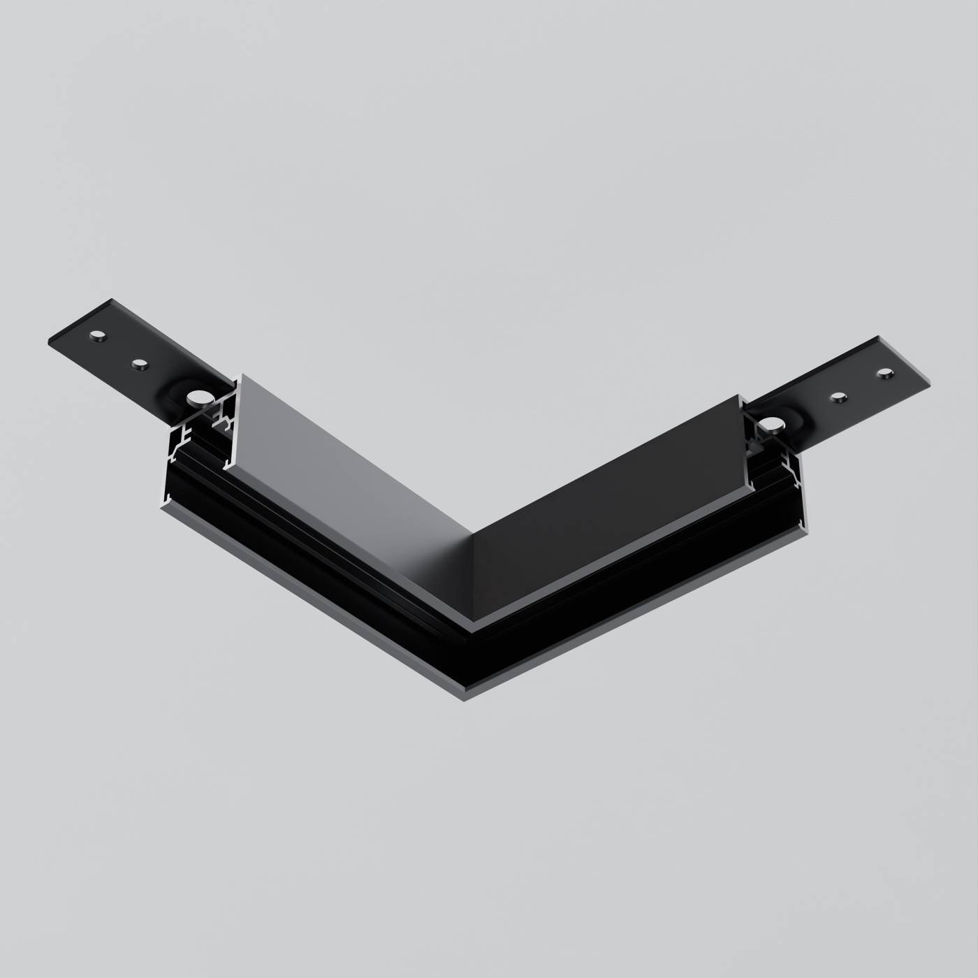 TRAM034CL-41B Коннектор угловой накладной низкопрофильный Maytoni Accessories for tracks Exility TRAM034CL-41B