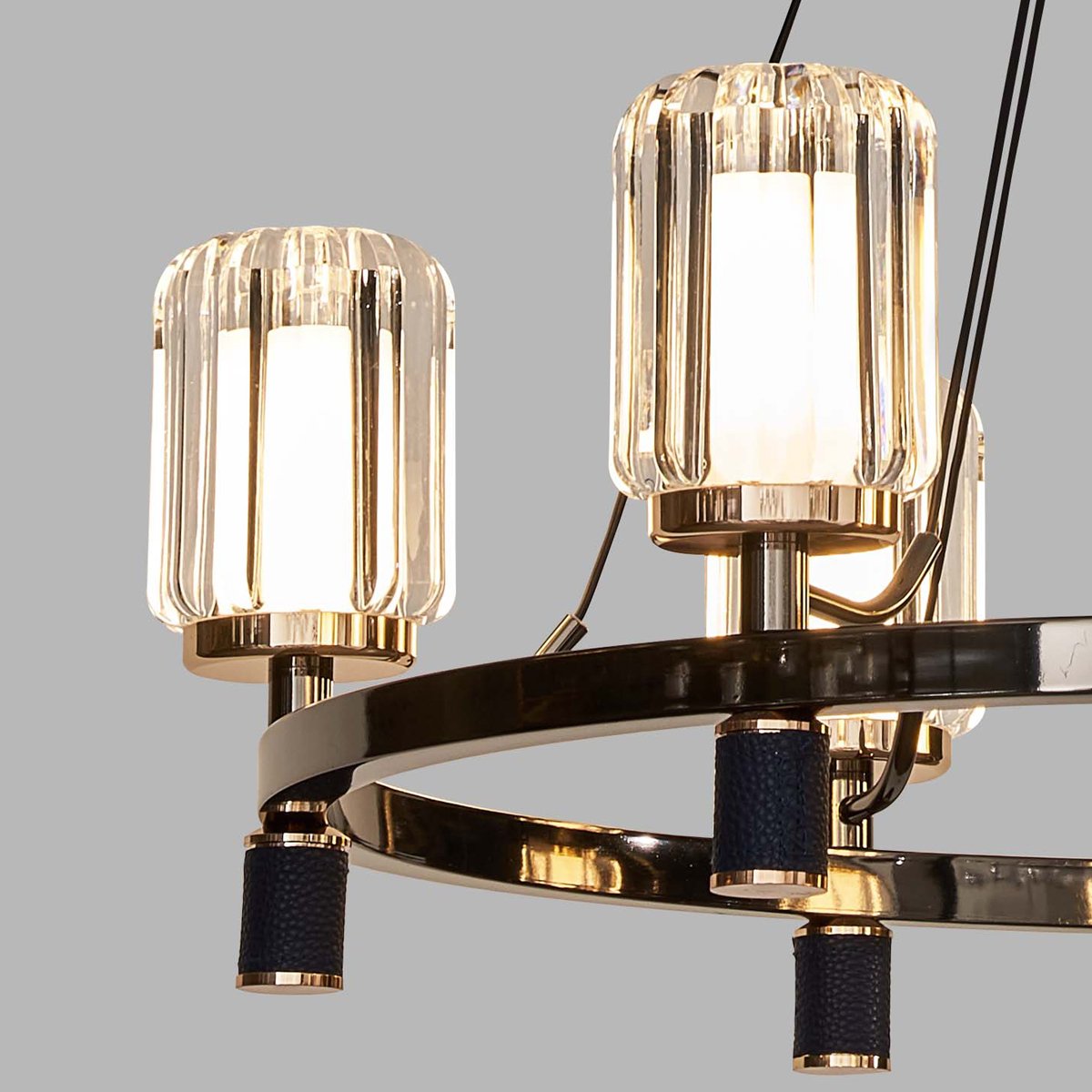 Подвесная люстра Delight Collection P0738 P0738-6A gold/pearl black