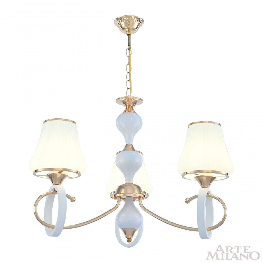 302387/3 Wh/Gd Подвесная люстра Arte Milano Florentia-2387 302387/3 Wh/Gd