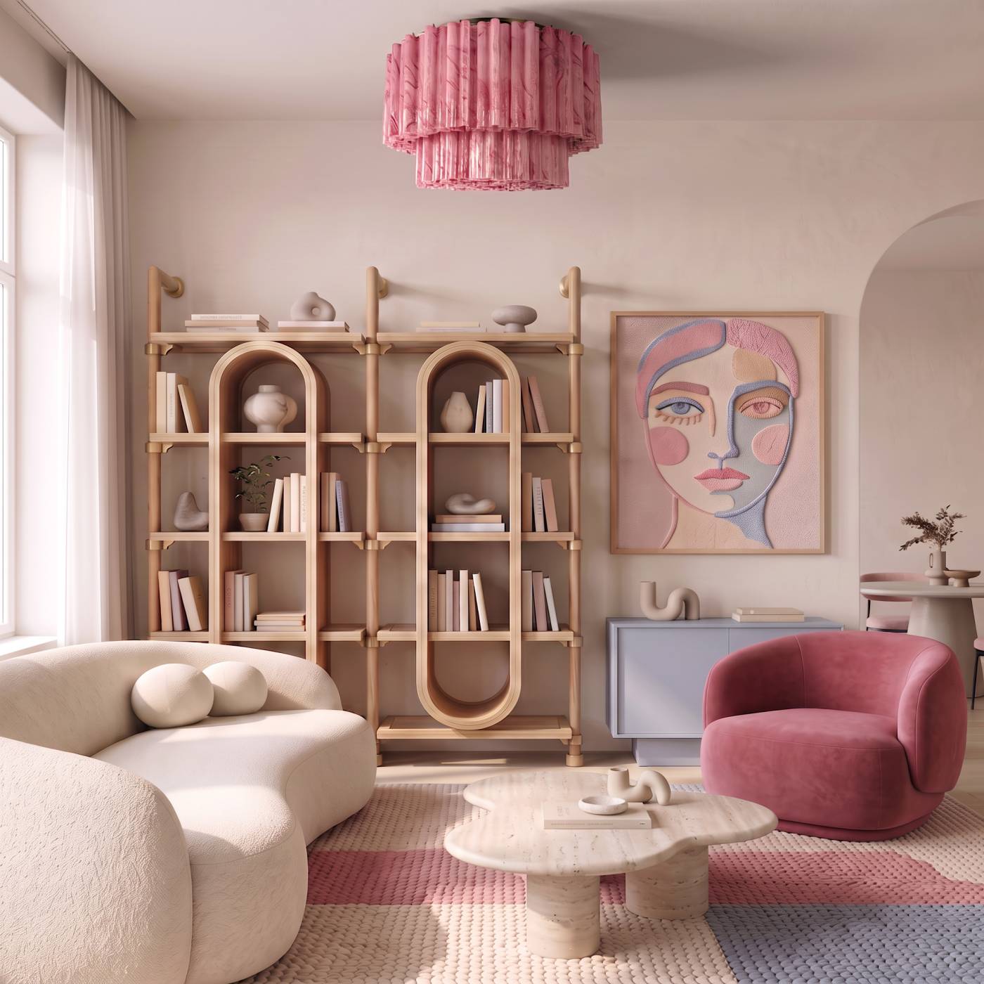 10580C/500 Pink Потолочная люстра Murano Loft It 10580C/500 Pink