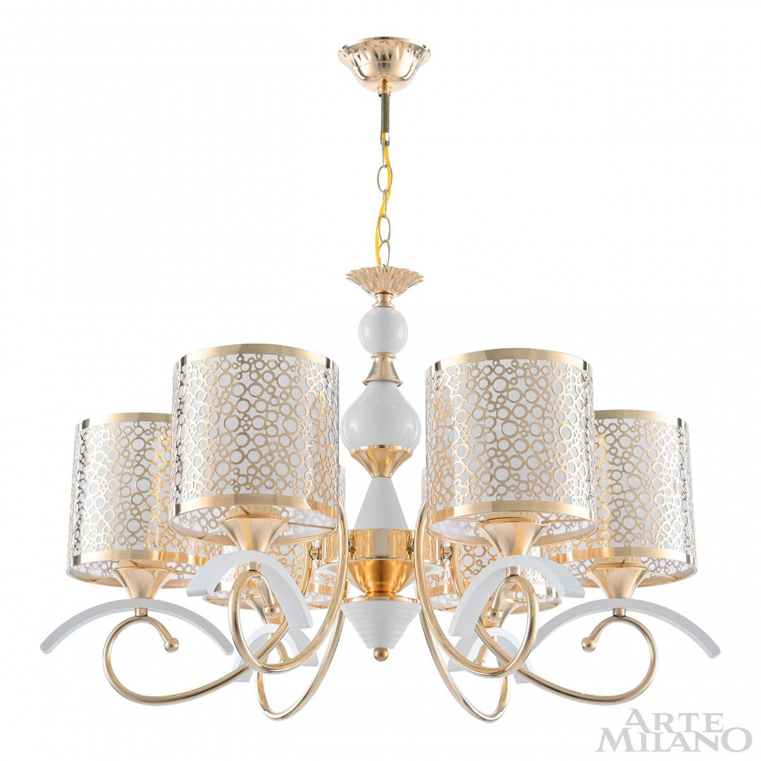 309787/6 Wh/Gd Подвесная люстра Arte Milano Florentia-9787 309787/6 Wh/Gd