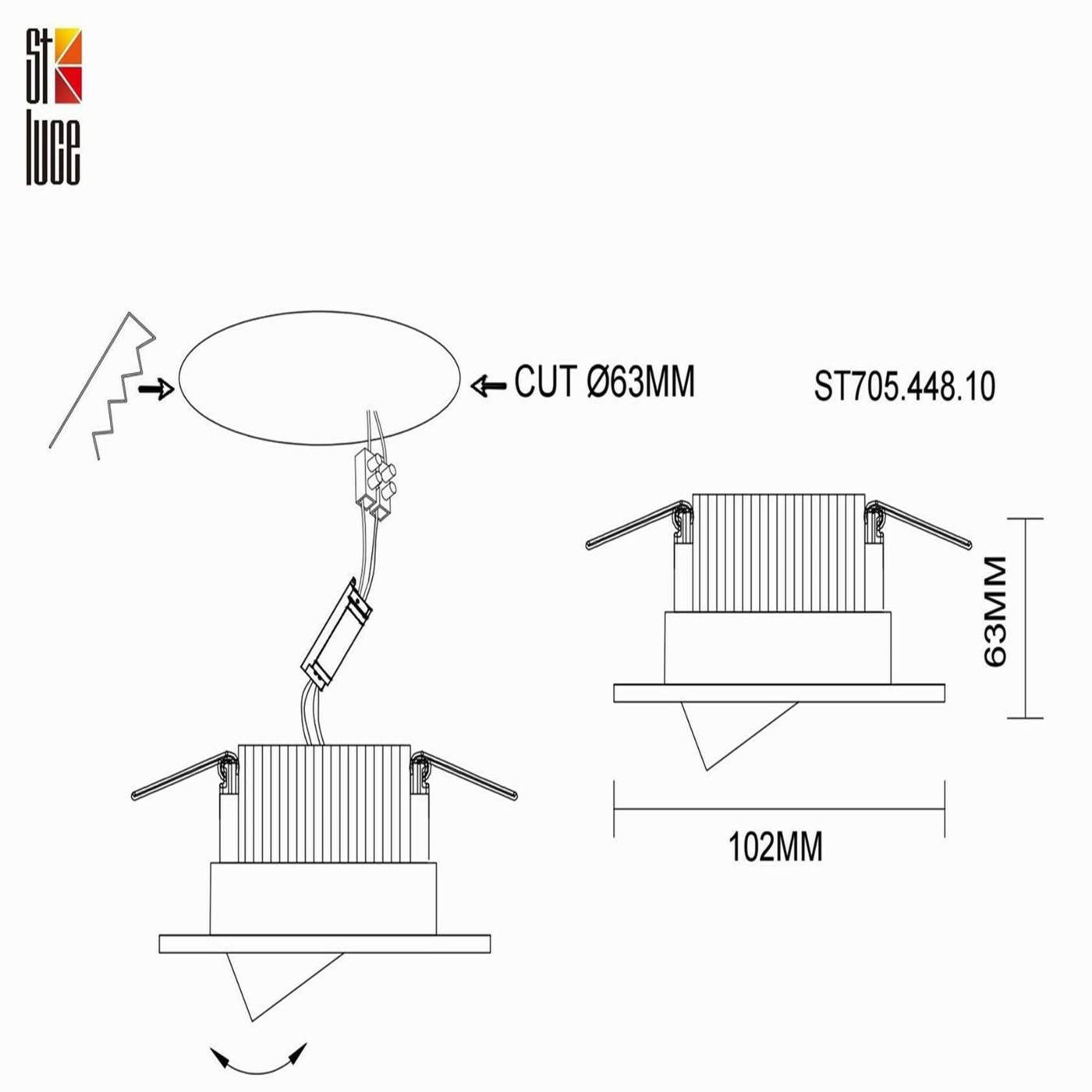 ST705.448.10 Встраиваемый светильник ST Luce ST705 ST705.448.10