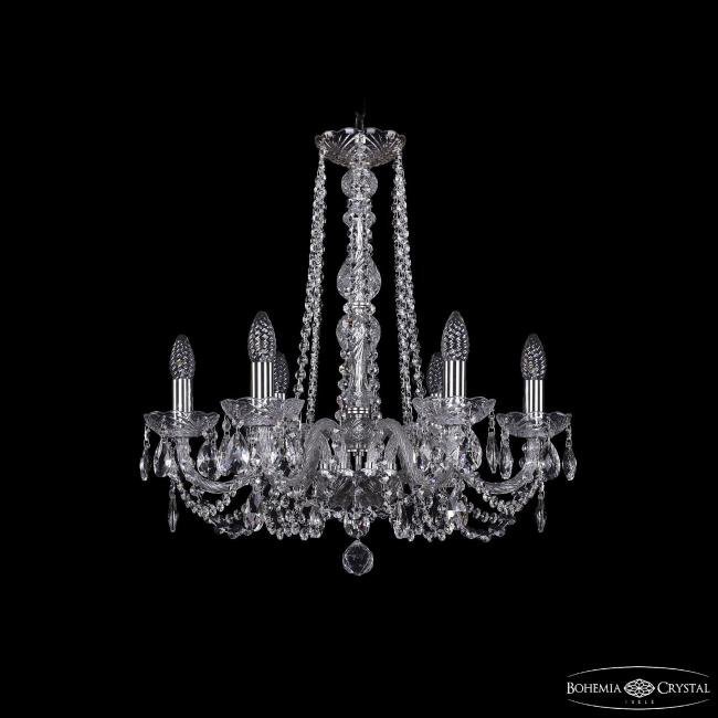 1402/6/195/h-58 Ni Подвесная хрустальная люстра 1402 Bohemia 1402/6/195/h-58 Ni