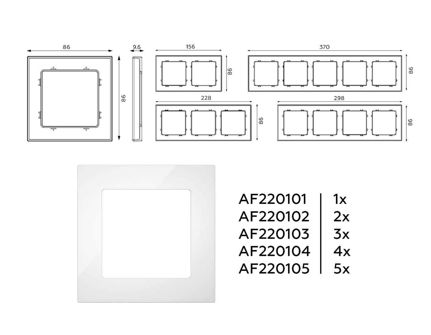 Рамка Ambrella Volt Techno AF220104