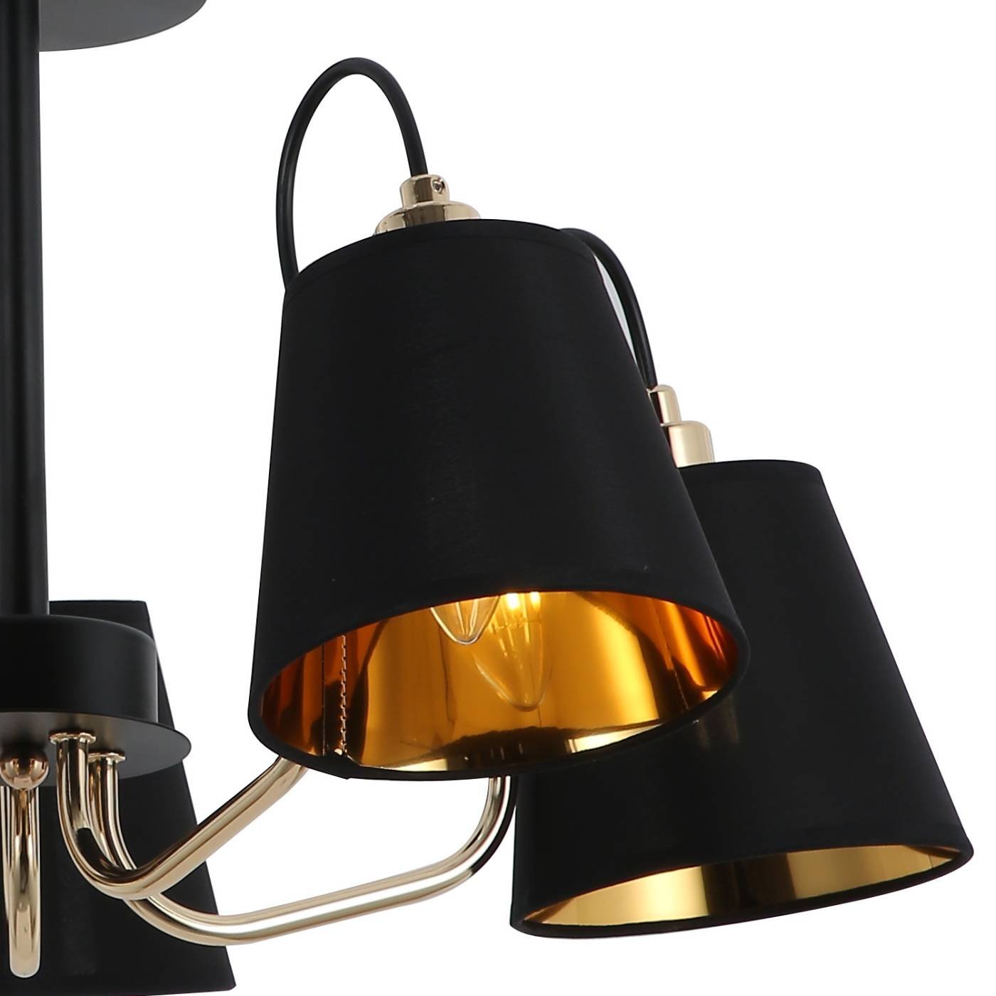 Потолочная люстра ILLUMICO IL6120-5COU-79 BK GD