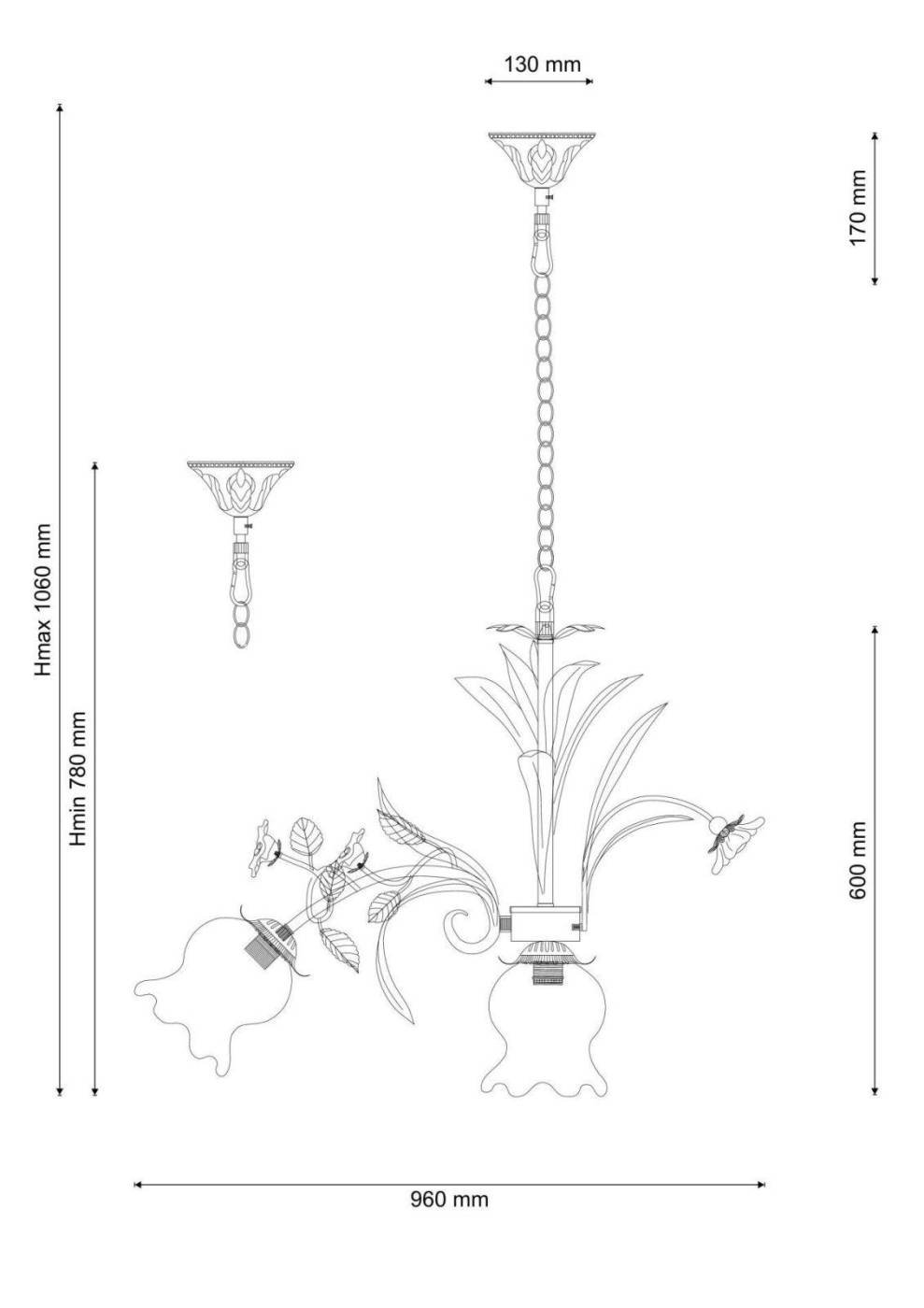 Fiori di rose 184.8.1 Люстра подвесная с цветочками Fiori di rose Fiori di rose 184.8.1 Lucia Tucci
