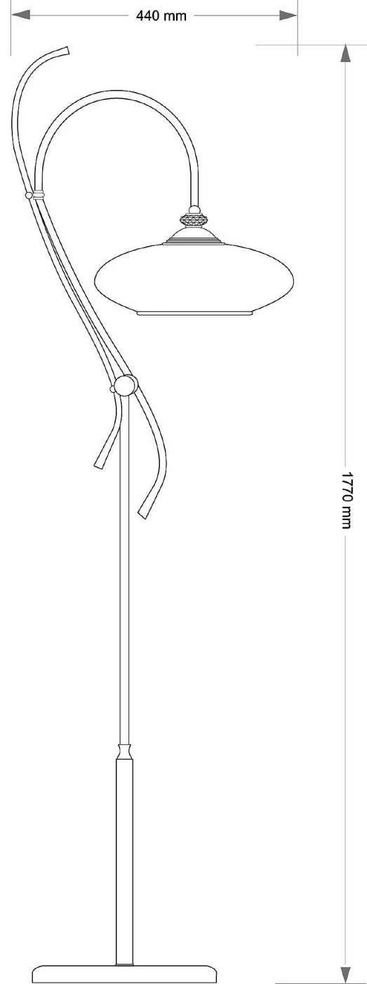 Торшер Kutek San Marino Klosz SAN-LS-1(Z)CR