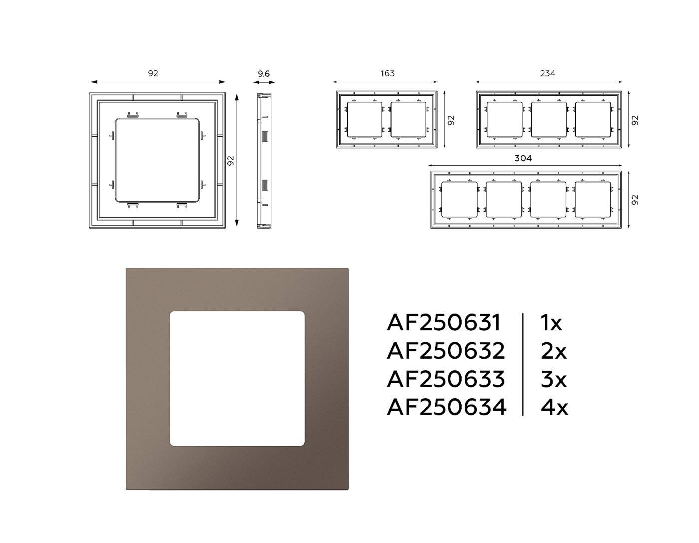 Рамка Ambrella Volt Qubi AF250634