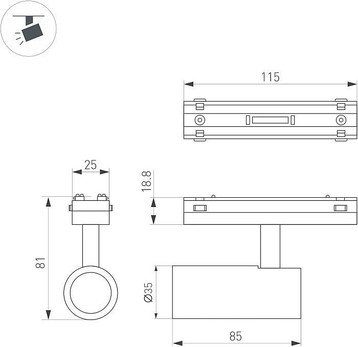 045003 Трековый светильник Arlight Mag-Vibe 045003