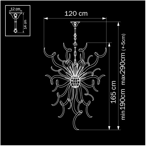 Подвесная люстра Lightstar Artglass 890007