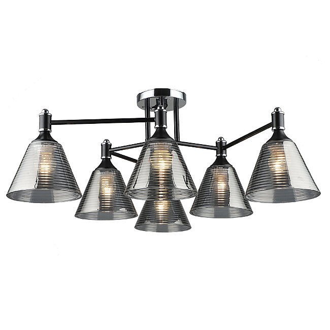WD3619/6C-BK-CR-SMK Потолочная люстра Wedo Light Anneta WD3619/6C-BK-CR-SMK