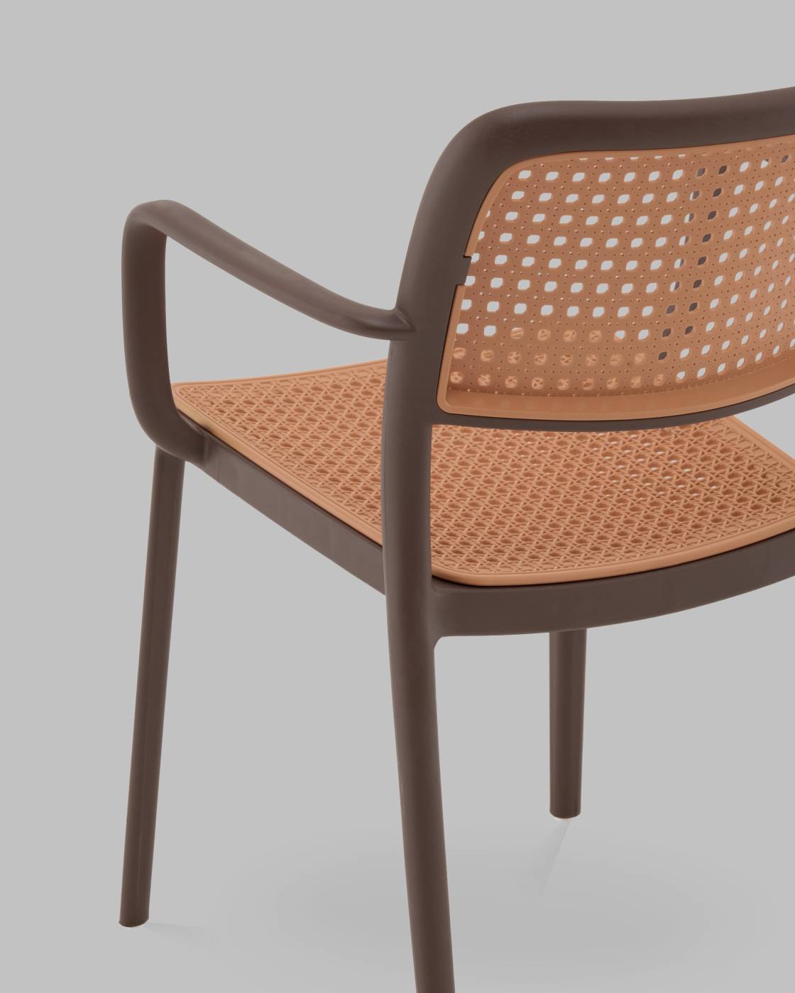 PP-297 brown 36025 Стул пластиковый Stool Group Yona PP-297 brown 36025