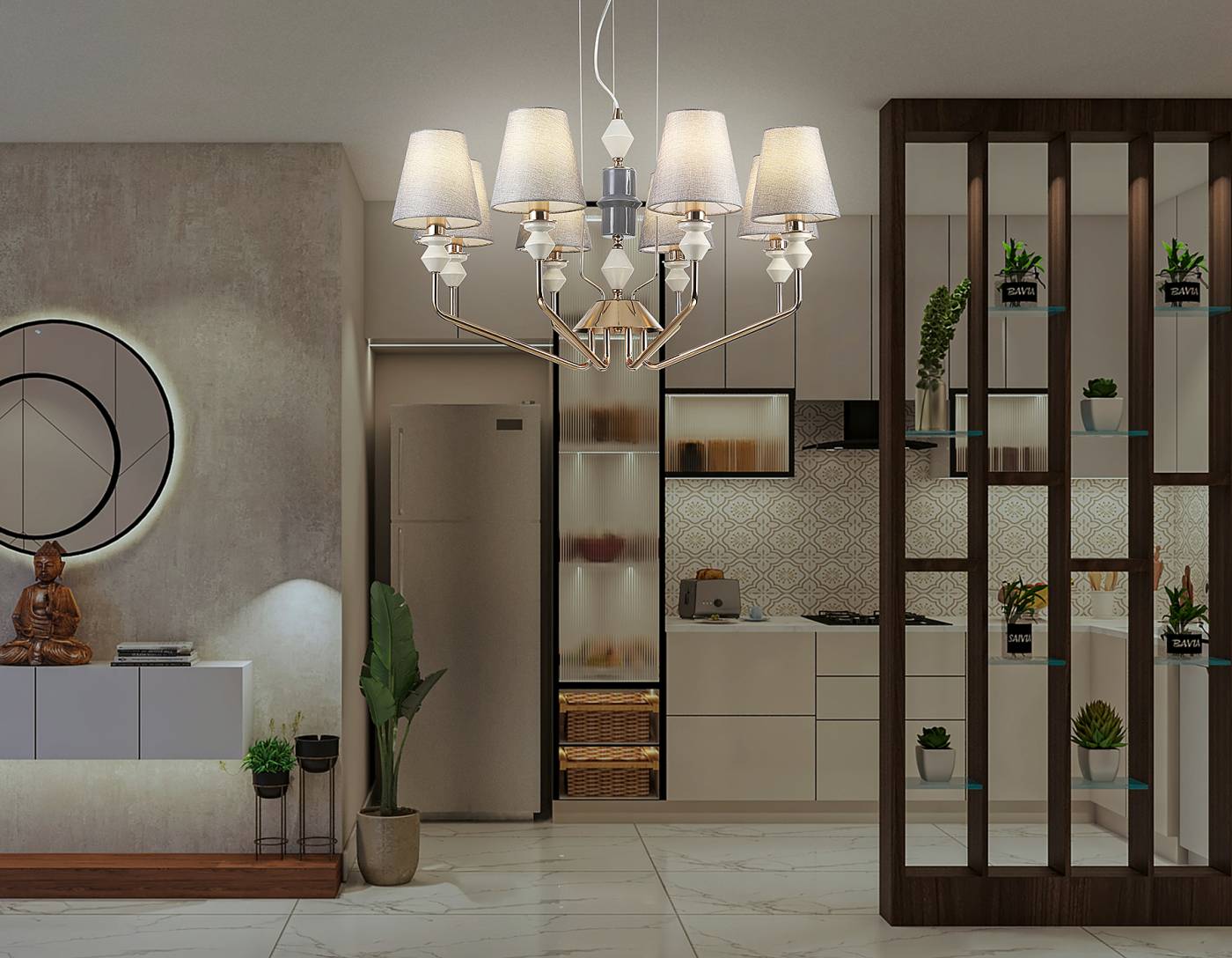 Подвесная люстра Ambrella Ceramo Classic LH75403