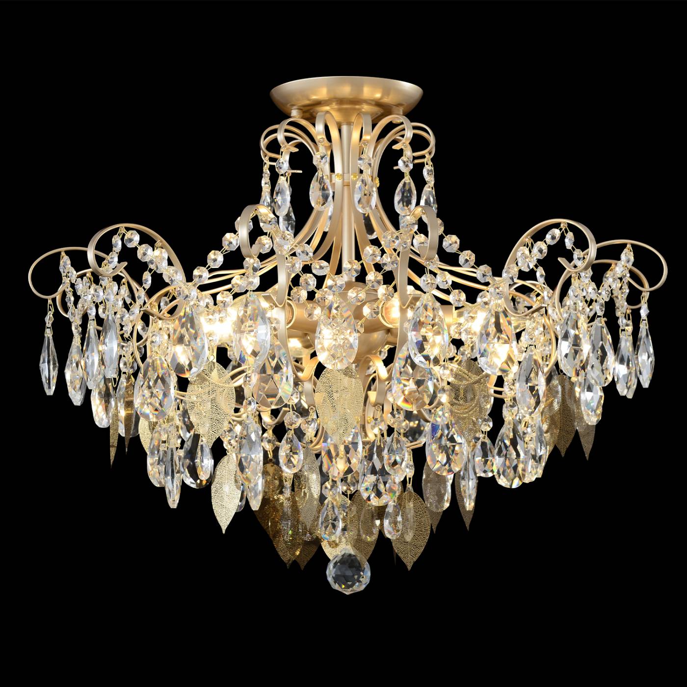 ESMIRALDA PL6 GOLD Потолочная люстра Crystal Lux Esmiralda ESMIRALDA PL6 GOLD