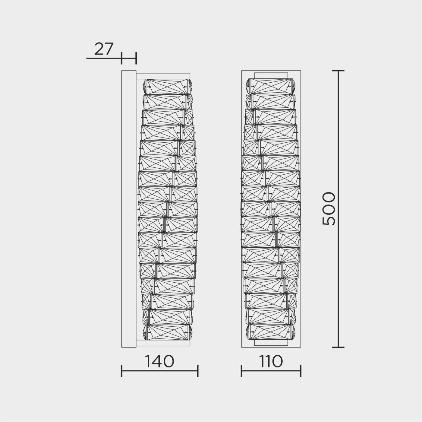 ML.541.500 CR Настенный светильник ML Modelux ML.541.500 CR