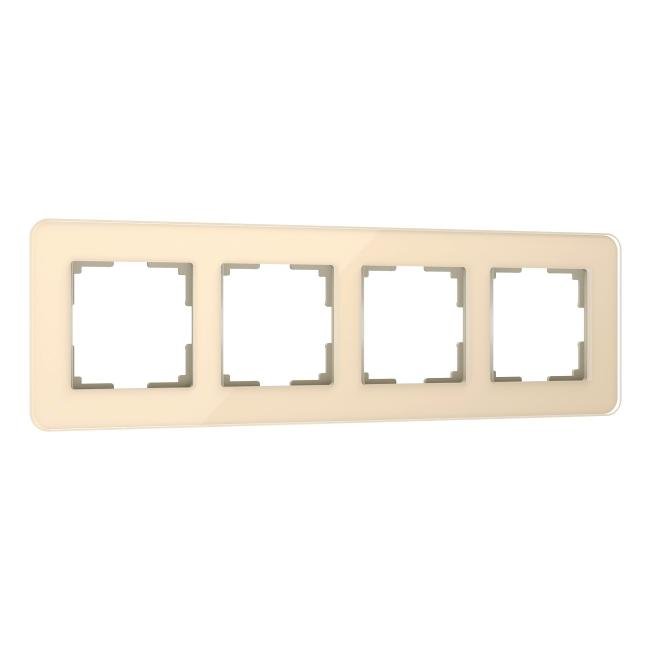 Рамка Werkel Elite айвори W0042443/ Рамка на 4 поста Elite (айвори, стекло)