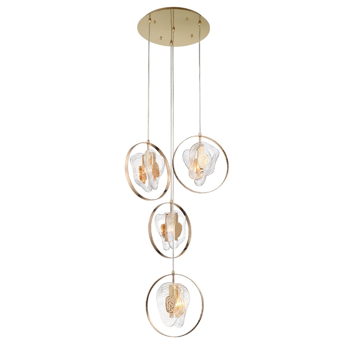 P60669-4 gold/clear Светильник подвесной Delight Collection P60669 P60669-4 gold/clear