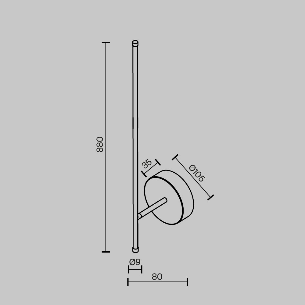 C085WL-L12BS2.7K-1 Настенный светильник Elegant Maytoni C085WL-L12BS2.7K-1