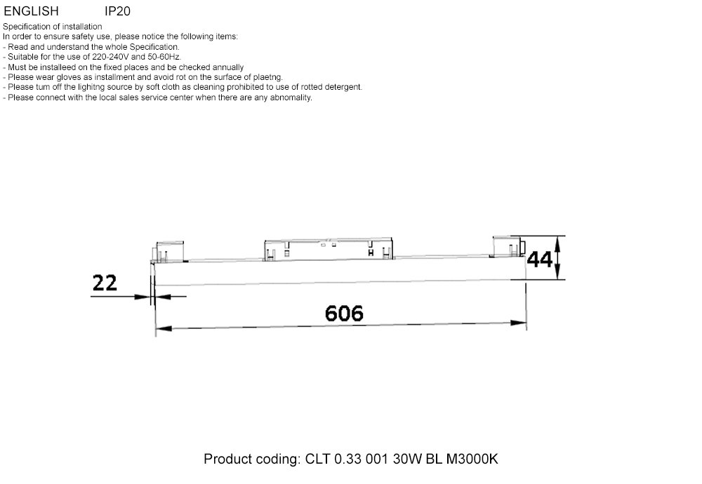 CLT 0.33 001 30W BL M3000K Трековый светильник Crystal Lux SPACE CLT 0.33 001 30W BL M3000K