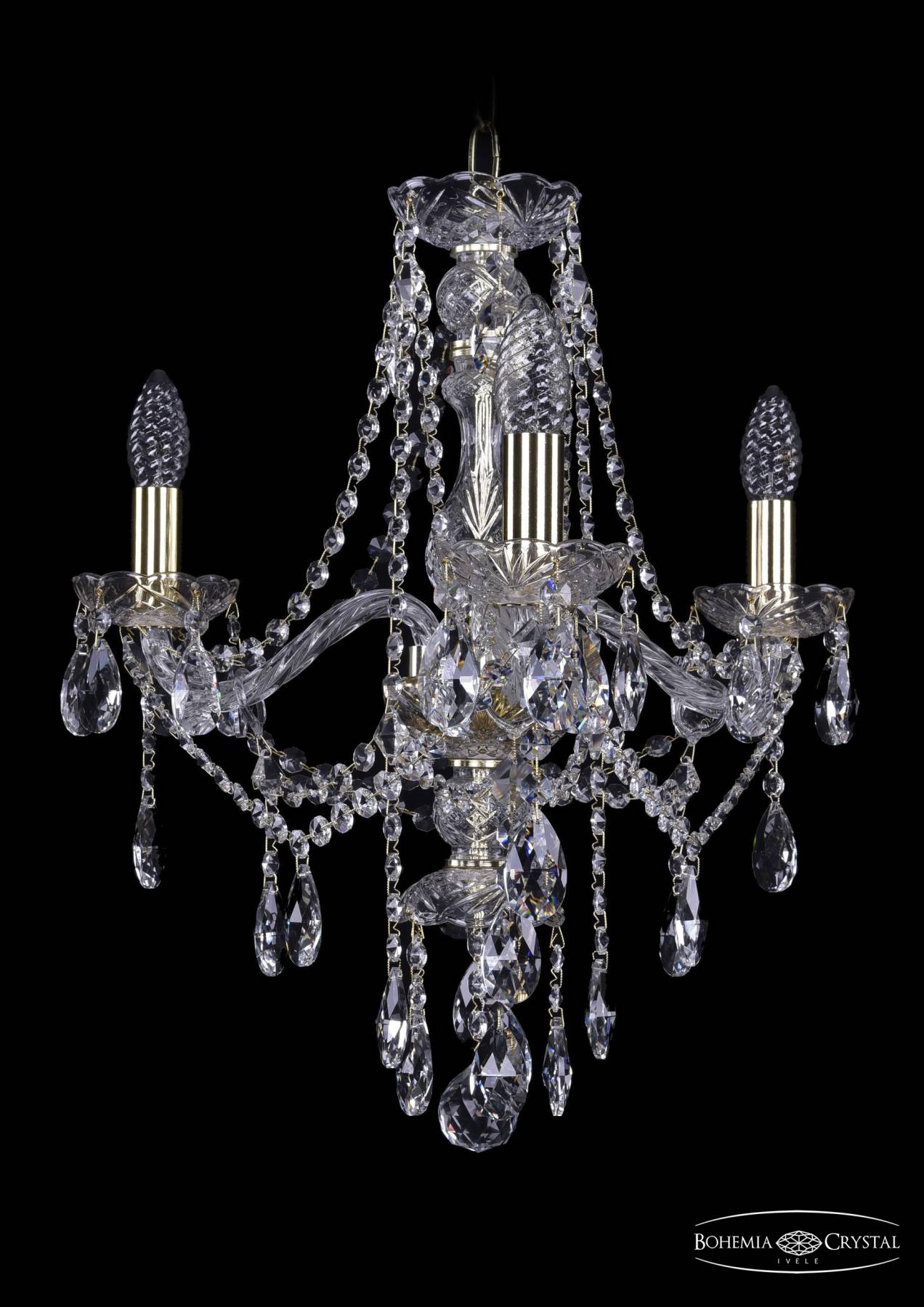 1415/3/165 G Подвесная хрустальная люстра 1415 Bohemia 1415/3/165 G