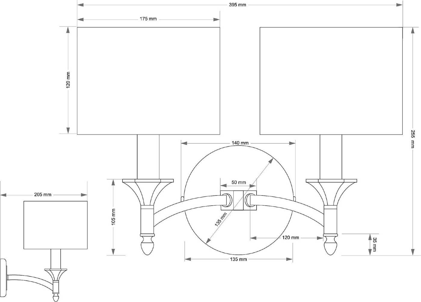 Настенное бра Kutek Decor Aba?ur DEC-K-2(P/A)