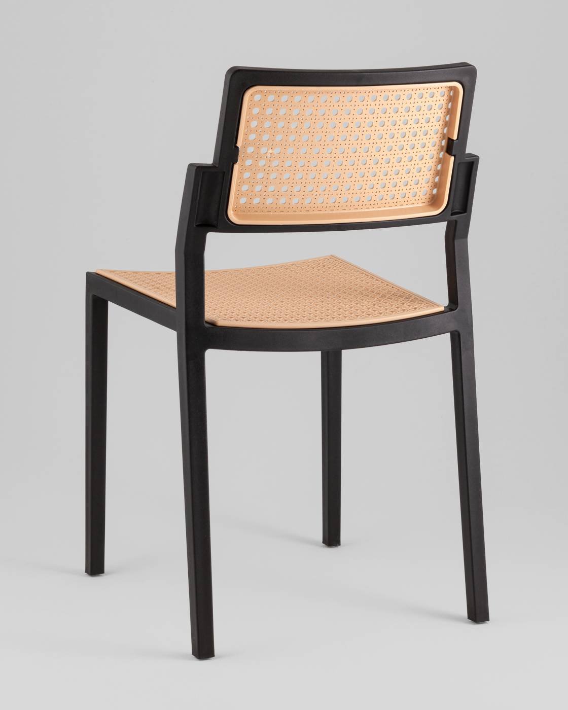 8059 black/beige Стул пластиковый Stool Group Milto 8059 black/beige