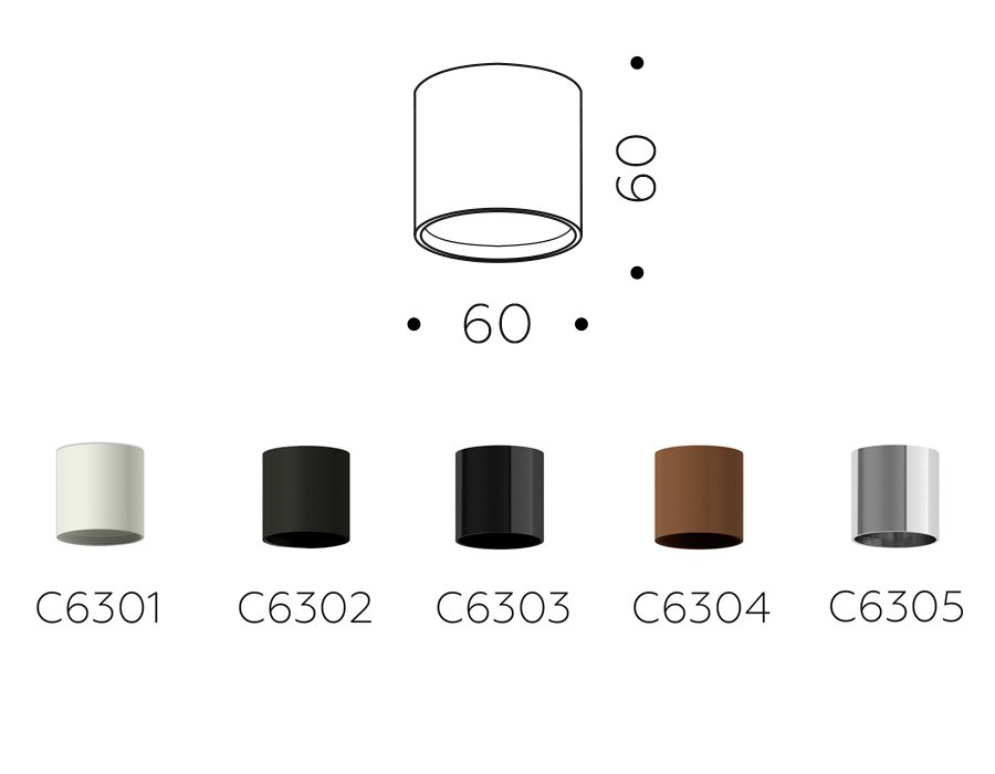 Корпус светильника накладной для насадок D60mm Ambrella Diy Spot C6305