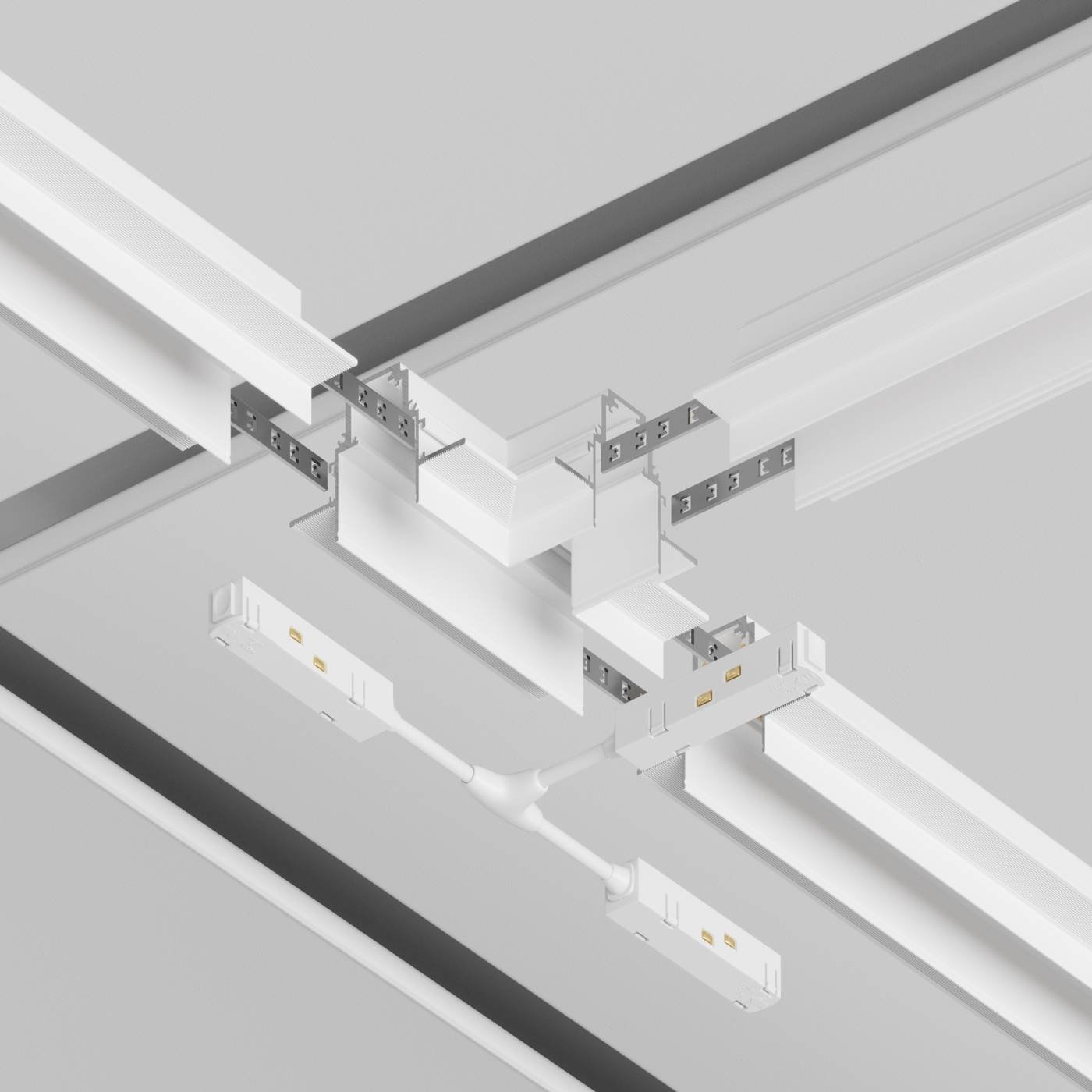 TRA010CT-42W Коннектор Т-образный Gravity встраиваемый Maytoni Accessories for tracks Gravity TRA010CT-42W
