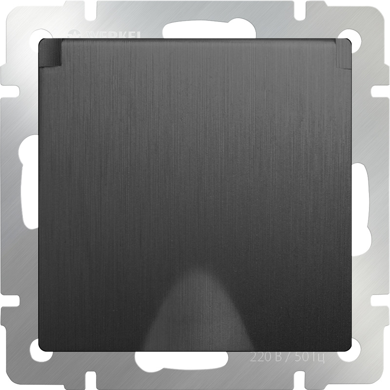 W1171204/ Розетка влагозащ. с зазем. с защит. крышкой и шторками (графит рифленый) Розетка Werkel W1171204/ Розетка влагозащ. с зазем. с защит. крышкой и шторками (графит рифленый)