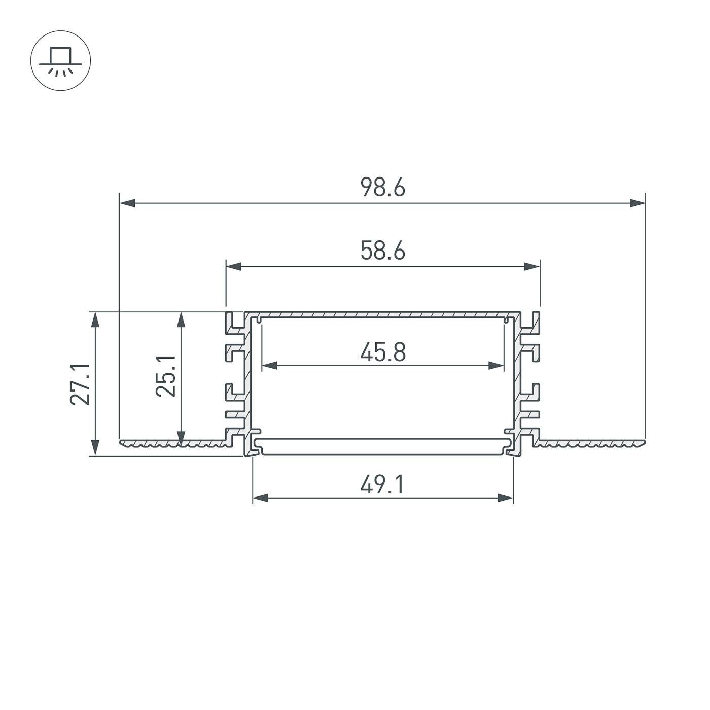 Профиль Arlight Fantom-Bent 046430