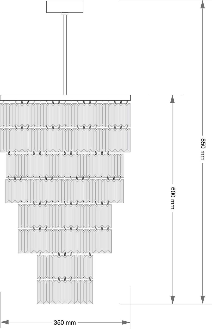 Люстра каскадная Kutek Ellini ELL-ZW-10(BN)350/II