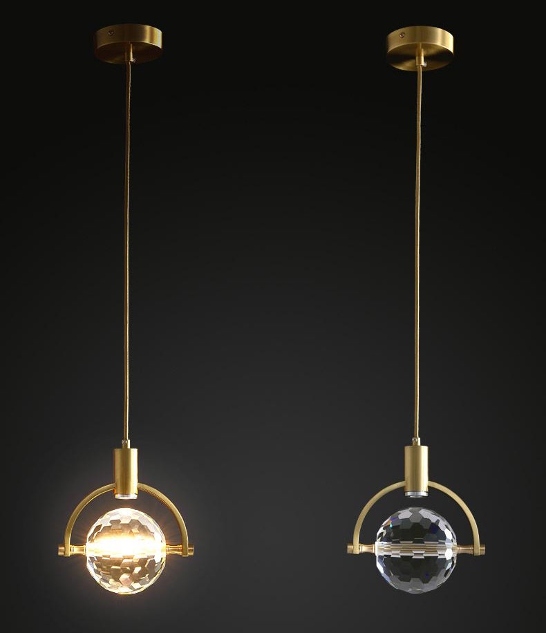 2121P/A brass/clear Светильник подвесной Delight Collection 2121 2121P/A brass/clear