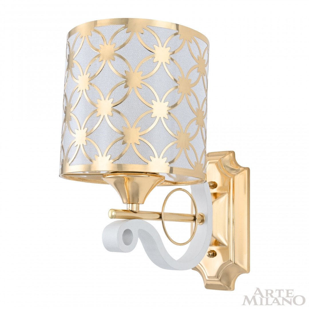 Настенное бра Arte Milano Florentia-3097 303097/1W Wh/Gd