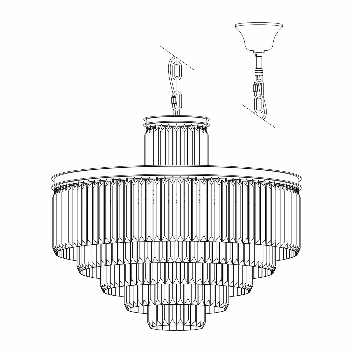 Подвесная хрустальная люстра Мартин Citilux CL332151