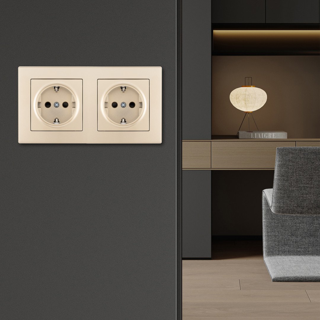 Розетка Arte Milano Set06-2 SET06-2-40-1x2 shampan