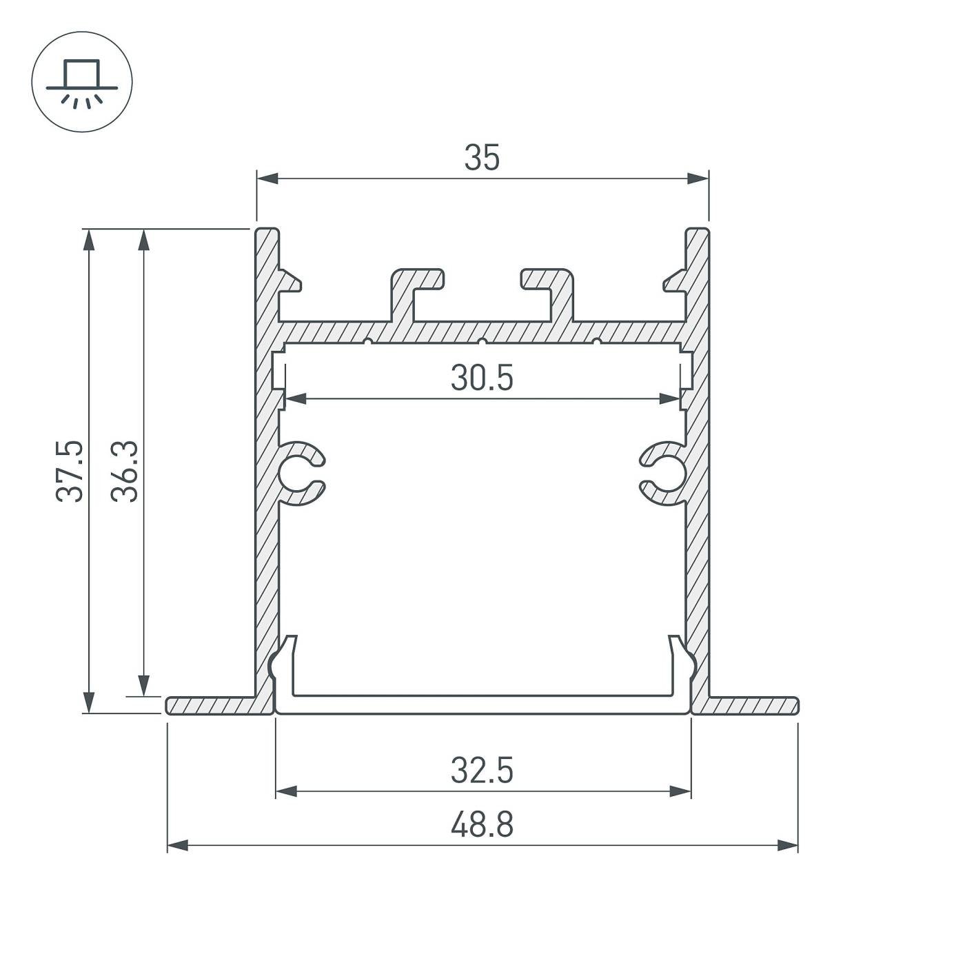 Профиль Arlight Sl-Linia 039389