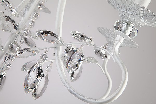 Подвесная люстра Eurosvet Александрия 60057/5 белый с серебром