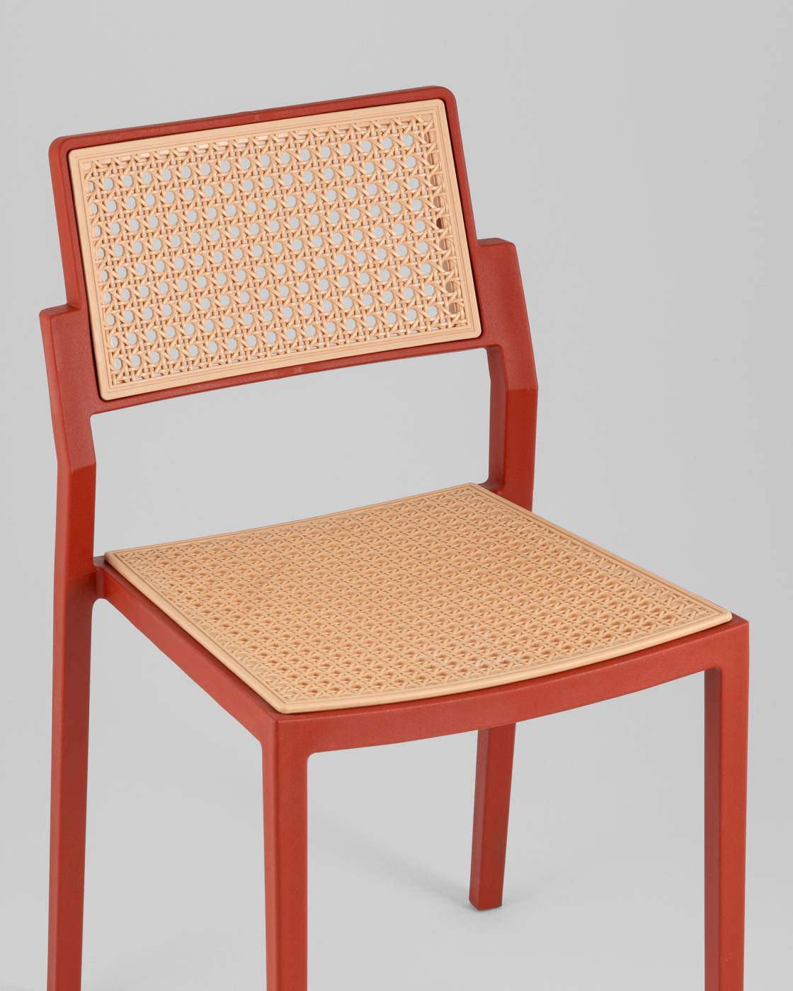 Стул пластиковый Stool Group Milto 8059 red/beige