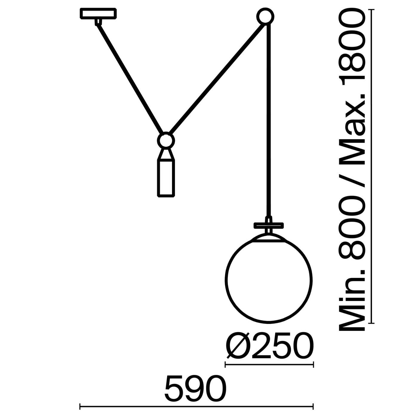 FR5221PL-01BS Светильник подвесной Freya Impulse FR5221PL-01BS